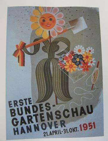 Plakat 1. Bundesgartenschau Hannover 1951