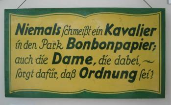 Altes Schild Grugapark